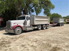 1999 Freightliner FLD120 Tri/A Dump Truck W/2000 Cornhusker Tri/A Pup Trailer 