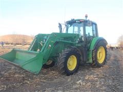 2014 John Deere 6125M MFWD Tractor W/Loader 