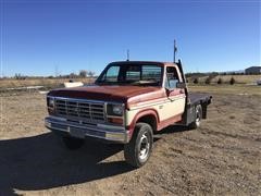 1982 Ford 1 Ton 4x4 Flatbed Pickup 