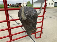 Cast Aluminum Buffalo Head 