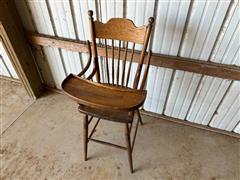 Vintage Wooden High Chair 