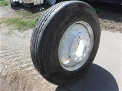 Firestone FS820 11R24.5 Truck Tire On Wheel 