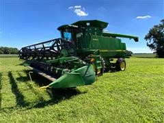 1998 John Deere 9610 Maximizer Combine W/Grain Header 