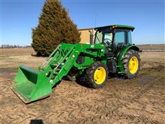 2016 John Deere 5100E MFWD Tractor w/ H260 Front Loader 