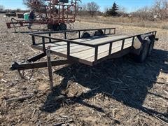 Shop Built 16' T/A Flatbed Trailer With Rail 