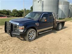 2008 Ford F250 XLT 4x4 Extended Cab Flatbed Pickup 