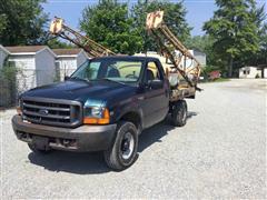 1999 Ford F250 Super Duty 4x4 Flatbed Self-Propelled Sprayer Truck 