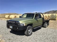 1996 Dodge RAM 2500 4x4 Extended Cab Flatbed Pickup W/Hydrabed 