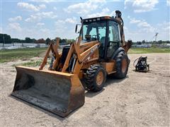 2002 Case 590 Super M 4x4 Loader Backhoe W/Extendahoe & Hydraulic Compactor 