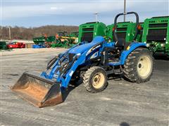 2009 New Holland T2330 MFWD Compact Utility Tractor W/Loader 