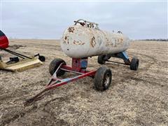 Anhydrous Tank On 4 Wheel Running Gear 