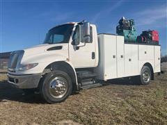 2006 International DuraStar 4400 SBA MA035 S/A Mechanics Truck W/Auto Crane 