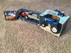 Ford 7710 Toy Tractor W/Ford 8N Tractor & Wagon Set 