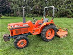 Kubota L2250 MFWD Tractor W/Woods M4 Rotary Mower 