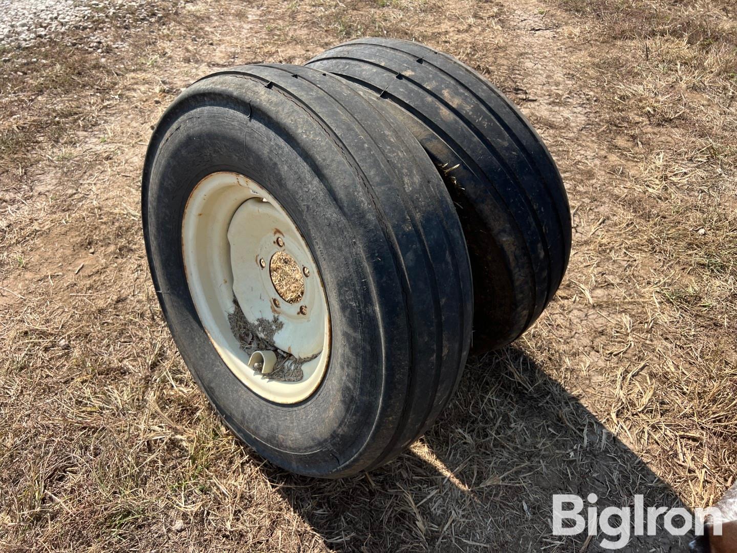 9X15” Recap Airplane Tires On 5-Bolt Implement Rims 