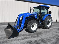 2021 New Holland Workmaster 120 MFWD Tractor W/Loader 