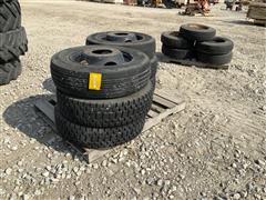 Bridgestone 225/70R19.5 Tires And 10 Bolt Wheels 