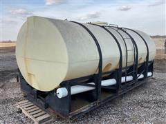 3200-Gal Liquid Poly Leg Tank On Steel Frame 