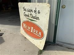 New Idea Metal Embossed Collector's Sign 