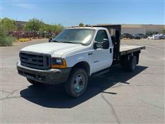 2000 Ford F550 Super Duty S/A Flatbed Truck 