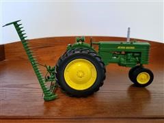 1948 John Deere Model "MT" Toy Tractor W/#51 Power Mount Mower 