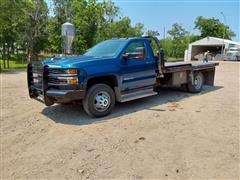 2017 Chevrolet 3500 HD 4x4 Flatbed Pickup W/HydraBed 