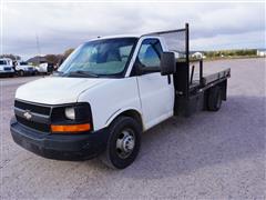 2012 Chevrolet Express 3500 2WD Cutaway Flatbed Van 