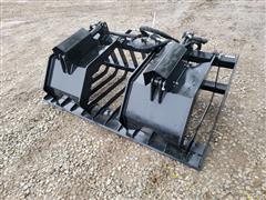 Suihe 72" Dual Independent Grapple Skid Steer Attachment 