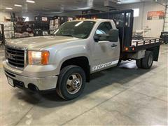 2008 GMC Sierra 3500 HD 4x4 Flatbed Pickup 