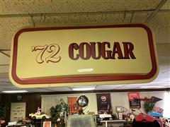 1972 Cougar Plastic Showroom Sign 