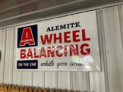 Alemite Wheel Balance Metal Sign 
