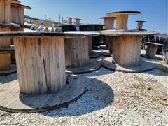 Empty Wooden Cable Reels 