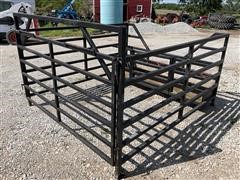 Shop Built Portable Calf Catching Corral Skid Steer Attachment 