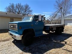 1976 Chevrolet Scottsdale C60 S/A Oilfield Flatbed Truck W/Winch, Rolling Tailboard & Gin Poles 