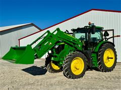 2022 John Deere 6155R MFWD Tractor W/Loader 