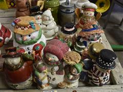 Large Quantity Of Christmas Cookie Jars 