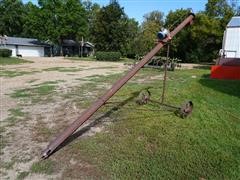 3/4 HP 4" X 15' Auger W/Steel Wheels 