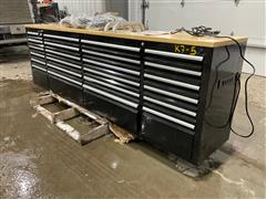 2022 Grizzly 96” 24-Drawer Stainless Steel Industrial Rolling Tool Chest 