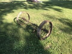 Antique Steel Wheels And Axle 