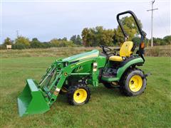 2020 John Deere 2025R MFWD Compact Utility Tractor W/Loader 