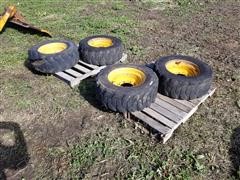 John Deere Rims w/ 10-16.5 Tires 