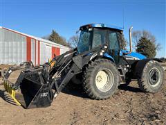 2006 New Holland TV145 Versatile 4WD Bi-Directional Tractor W/Grapple Loader 