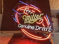 1994 Miller Genuine Draft Football Neon Sign 