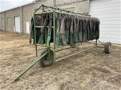 Irrigation Pipe Socks On Storage Cart 