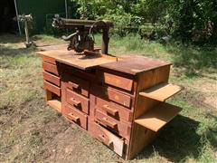 Sears/Craftsman Radial Arm Saw & Cabinet 