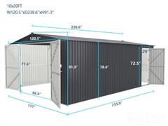 2024 Chery Industrial 10'x20' Metal Storage Shed 