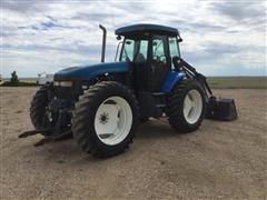 1998 New Holland TV140 4WD Bi-Directional Tractor W/Loader 