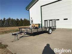 2014 H&H S/A 14' Bumper Hitch Utility Trailer 