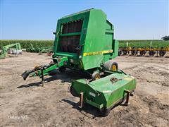 1997 John Deere 566 Round Baler W/Shredder Attachment 