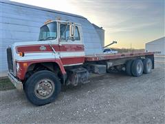 1985 Ford LN8000 T/A Flatbed Truck 